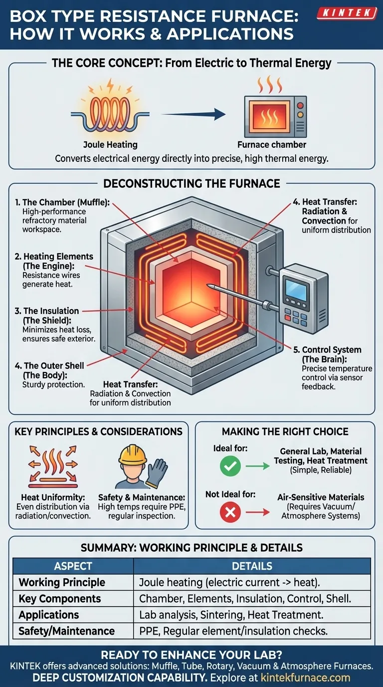 What is a box type resistance furnace and how does it work? Discover Its Key Components and Benefits Visual Guide