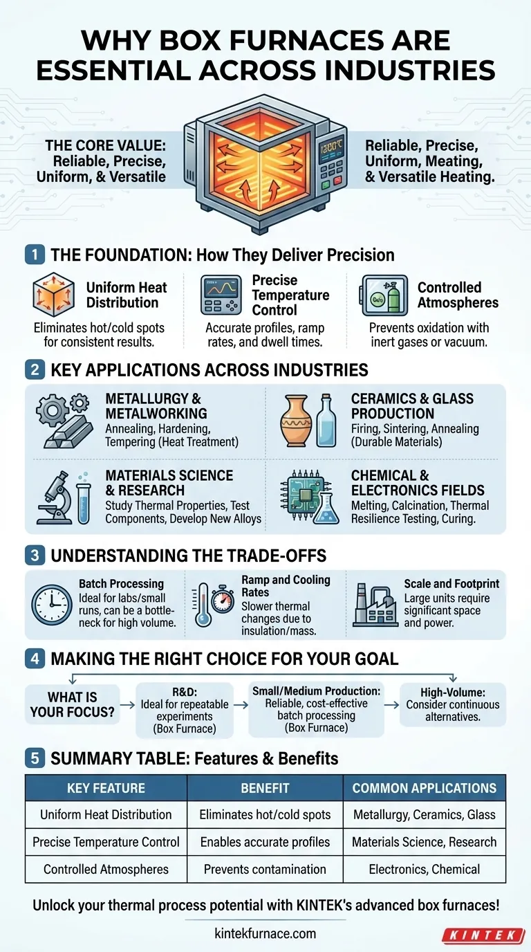 Por que os fornos de câmara são considerados essenciais em várias indústrias? Descubra Suas Versáteis Soluções de Aquecimento Guia Visual