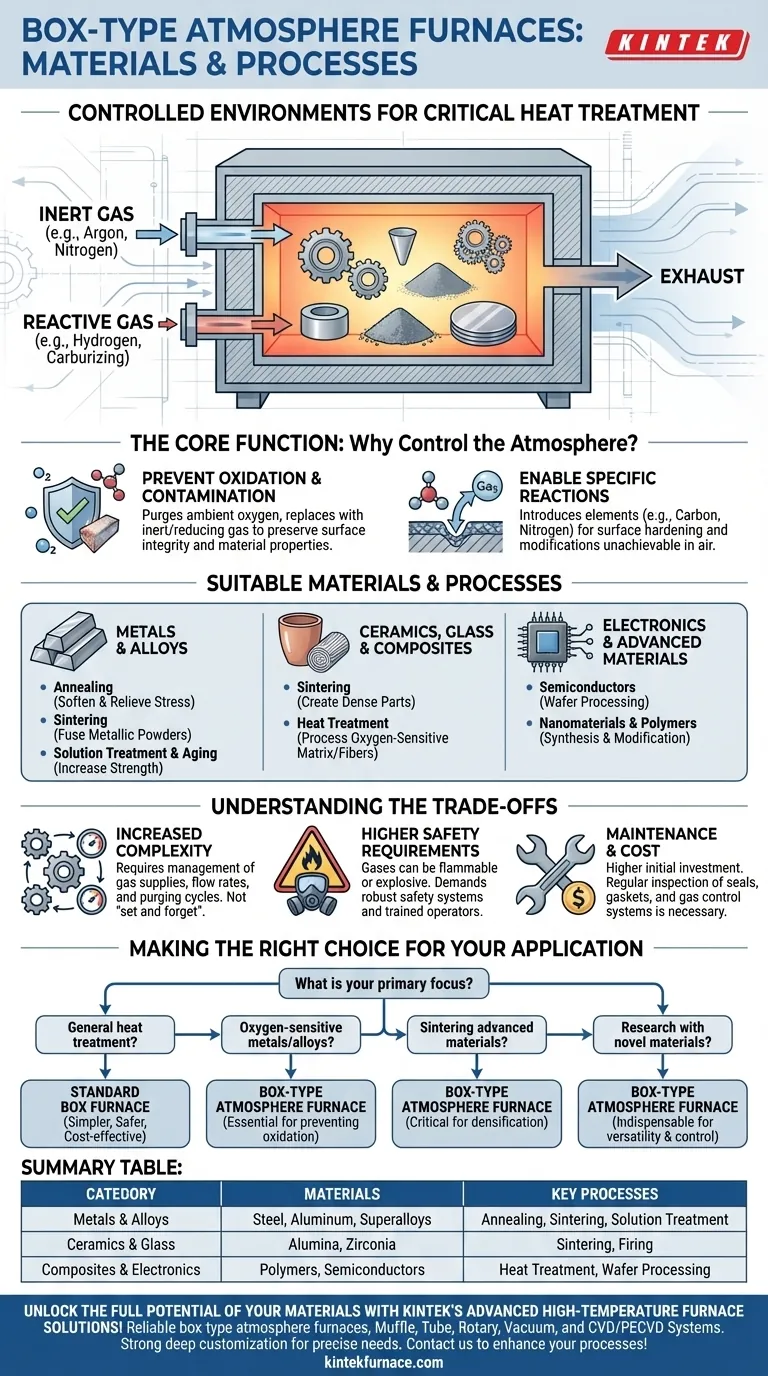 ما هي المواد والعمليات المناسبة لأفران الغلاف الجوي من النوع الصندوقي؟ حلول متعددة الاستخدامات للمعالجة الحرارية المتحكم فيها دليل مرئي