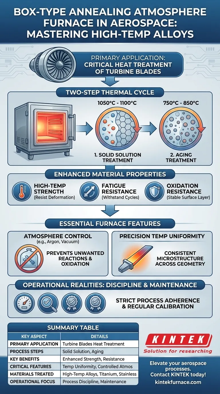 Come viene utilizzata la fornace ad atmosfera per ricottura a cassetta nel campo aerospaziale? Essenziale per il trattamento termico delle pale di turbina Guida Visiva