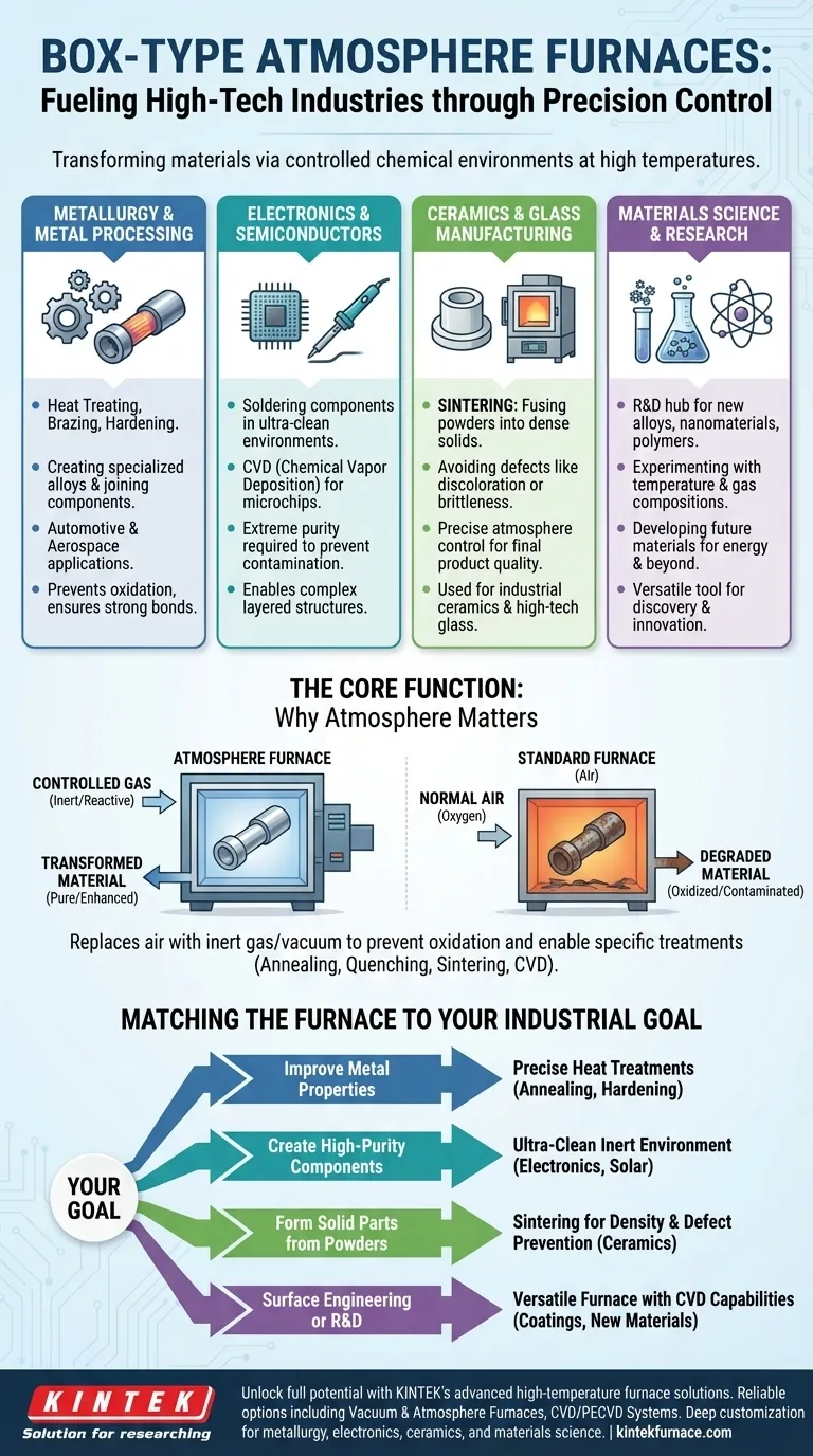 What types of industries commonly use box-type atmosphere furnaces? Essential for Metallurgy, Electronics, and More Visual Guide