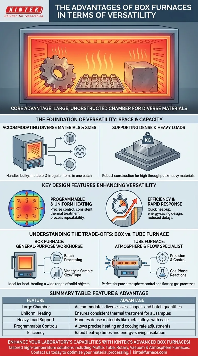 ¿Cuáles son las ventajas de los hornos de caja en términos de versatilidad? Desbloquee la flexibilidad para el procesamiento diverso de materiales Guía Visual