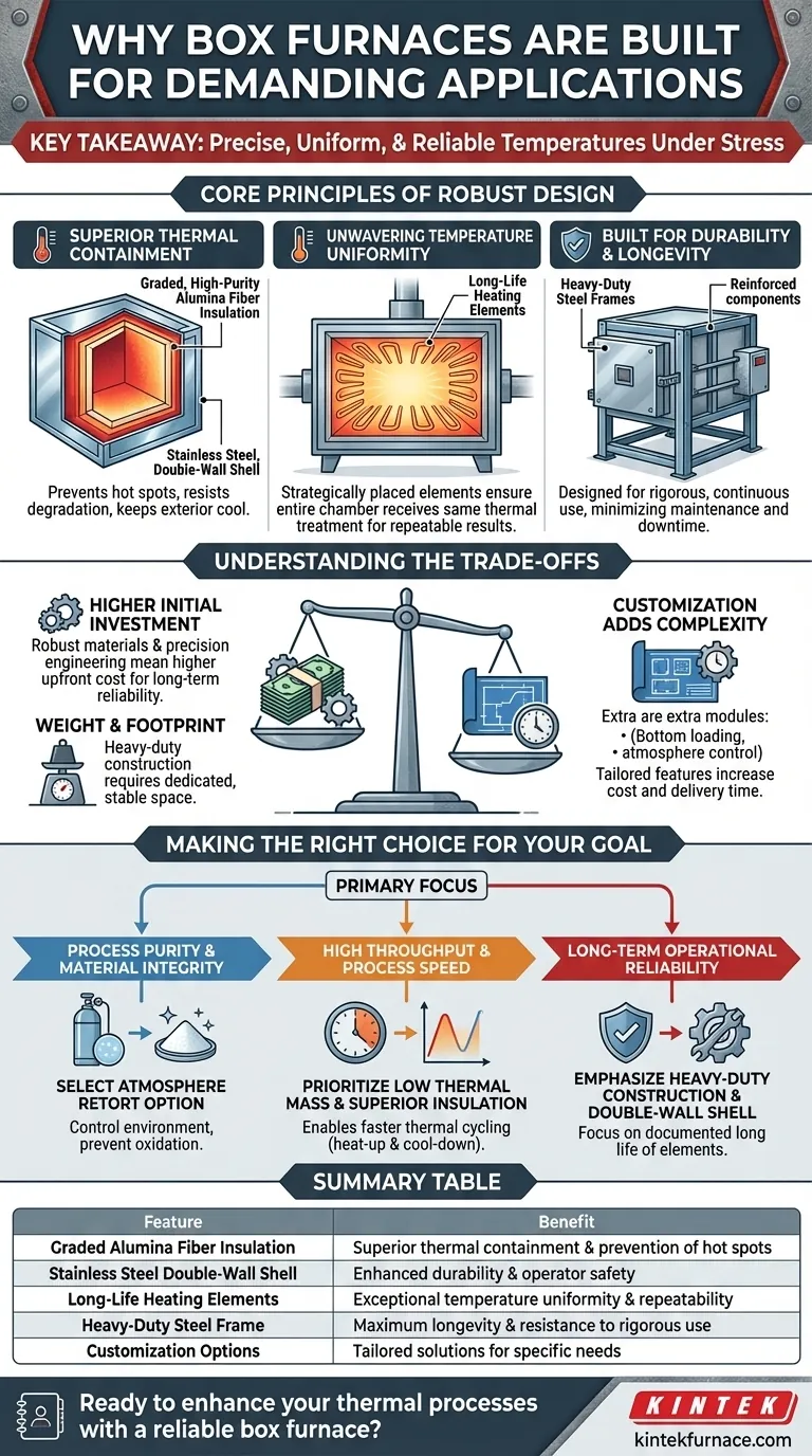 박스형 로(Box Furnace)를 까다로운 응용 분야에 적합하게 만드는 요소는 무엇입니까? 고위험 공정에서 정밀도와 내구성을 위해 설계되었습니다. 시각적 가이드