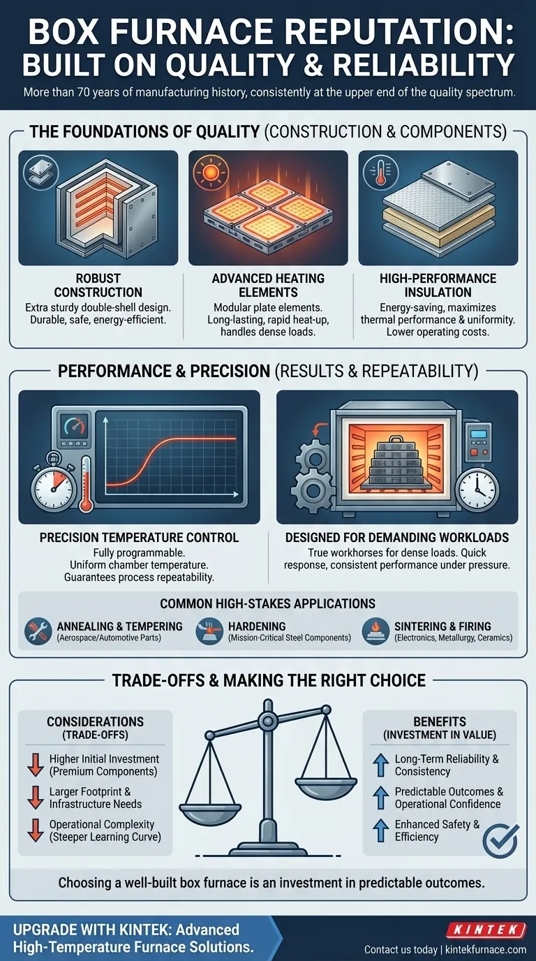 What is the reputation of box furnaces in terms of quality and reliability? Trusted for Decades in High-Stakes Applications Visual Guide
