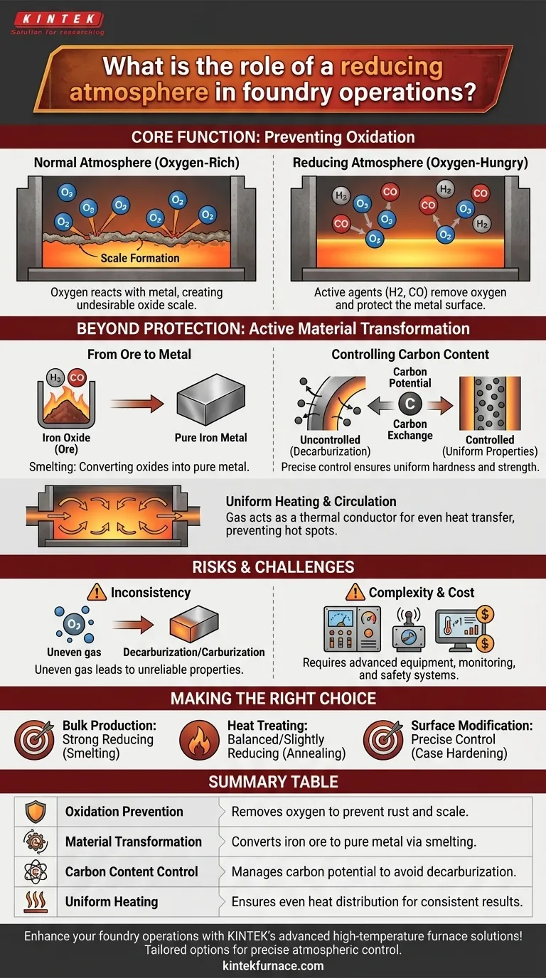 铸造操作中还原性气氛的作用是什么？防止氧化和控制金属质量 图解指南