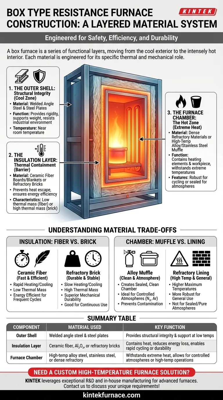 箱型抵抗炉の構造にはどのような材料が使用されていますか？耐久性と効率性にとって重要な材料を発見しましょう ビジュアルガイド