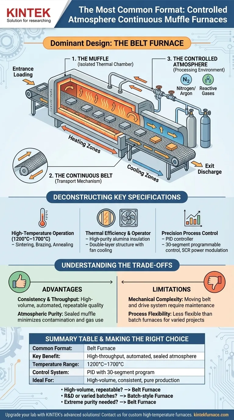 Was ist das gängigste Format für kontinuierliche Muffelöfen mit kontrollierter Atmosphäre? Bandofen für die Hochdurchsatzverarbeitung Visuelle Anleitung