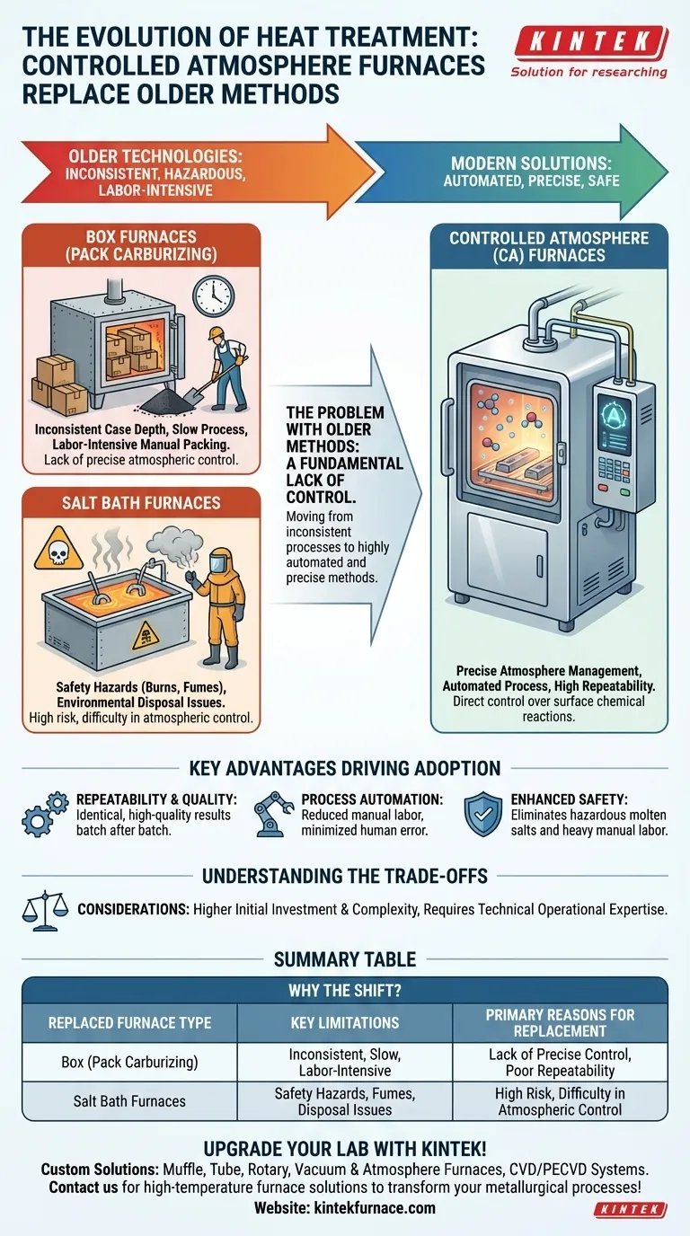What types of furnaces have controlled atmosphere furnaces largely replaced? Boost Metallurgical Precision & Safety Visual Guide