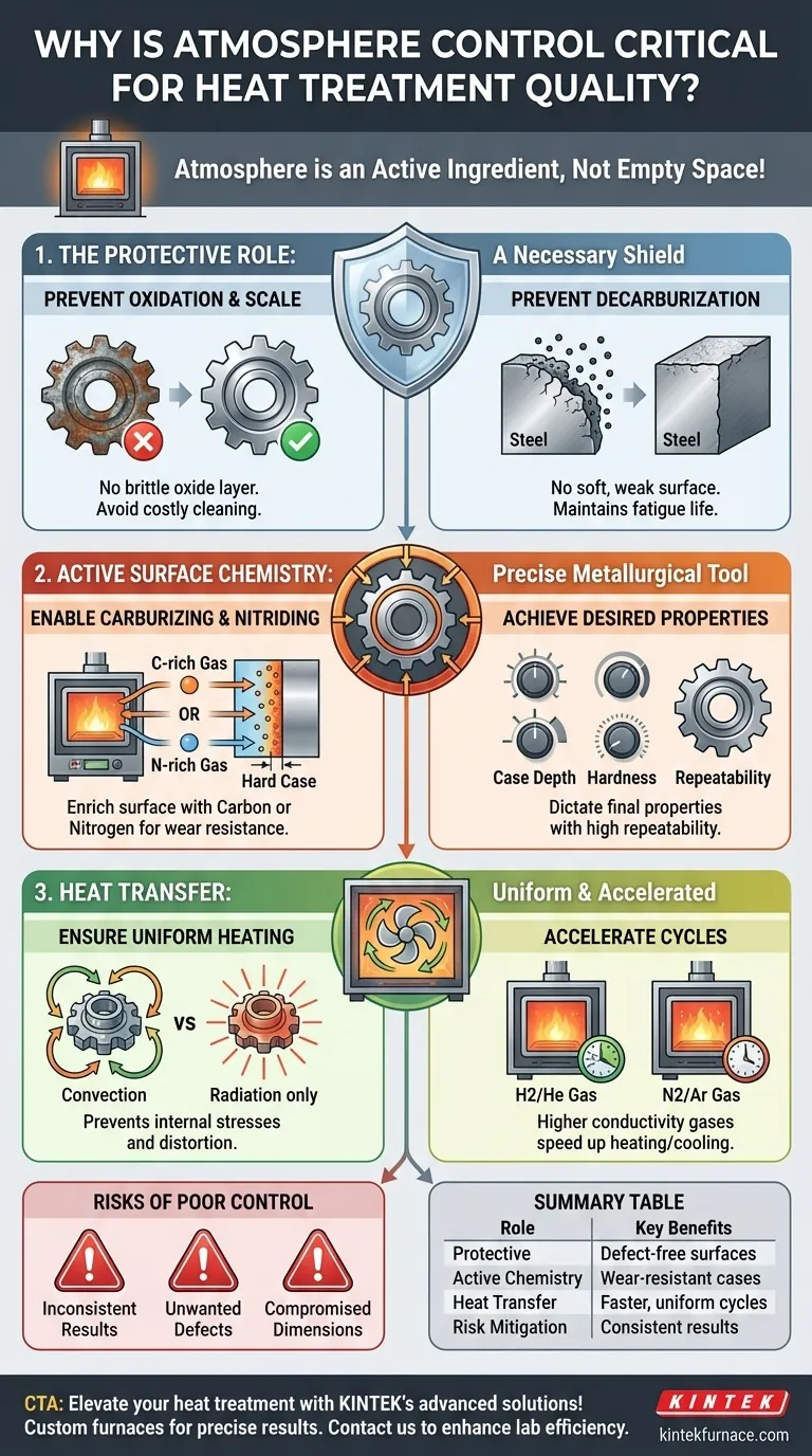 Why is atmosphere control critical for heat treatment quality? Unlock Precision and Durability Visual Guide
