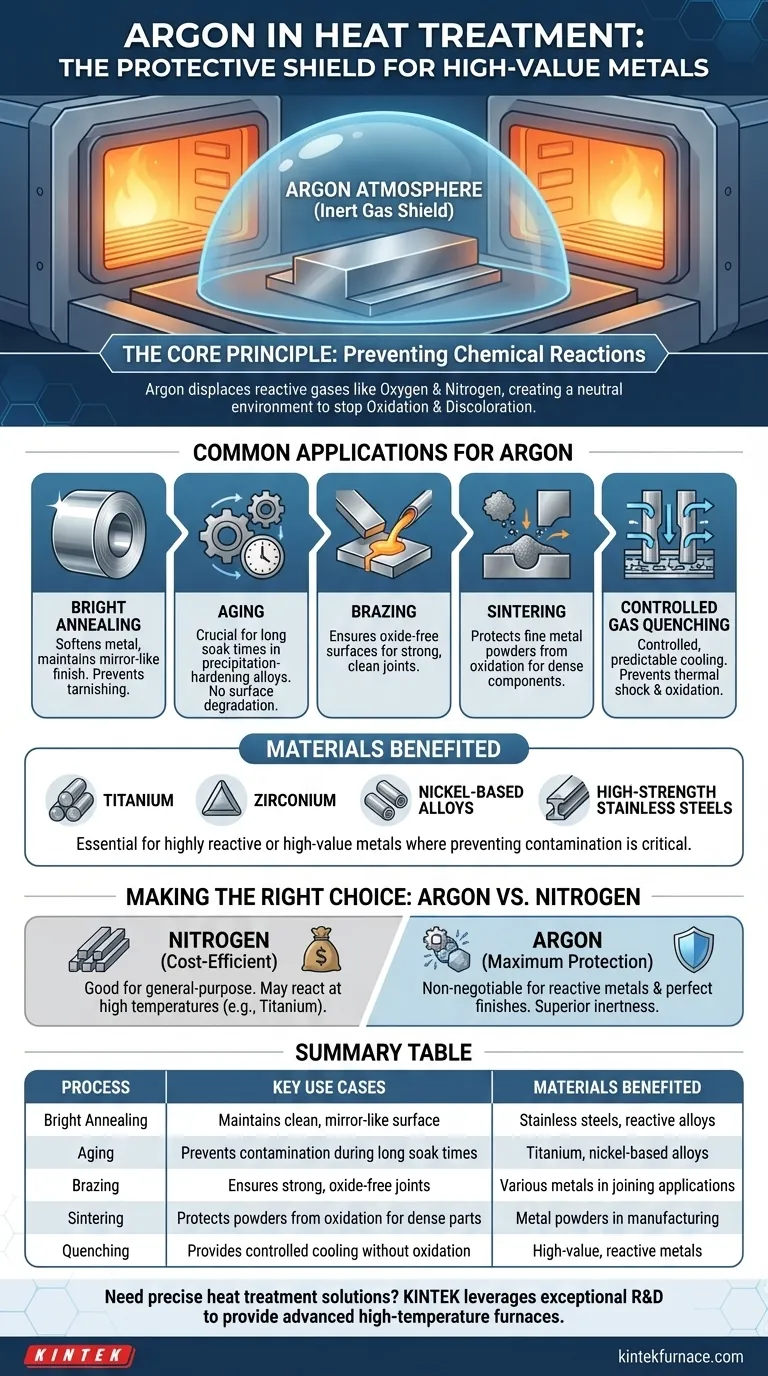 في أي عمليات المعالجة الحرارية يستخدم الأرجون بشكل شائع؟ ضروري للمعادن التفاعلية والتشطيبات عالية الجودة دليل مرئي