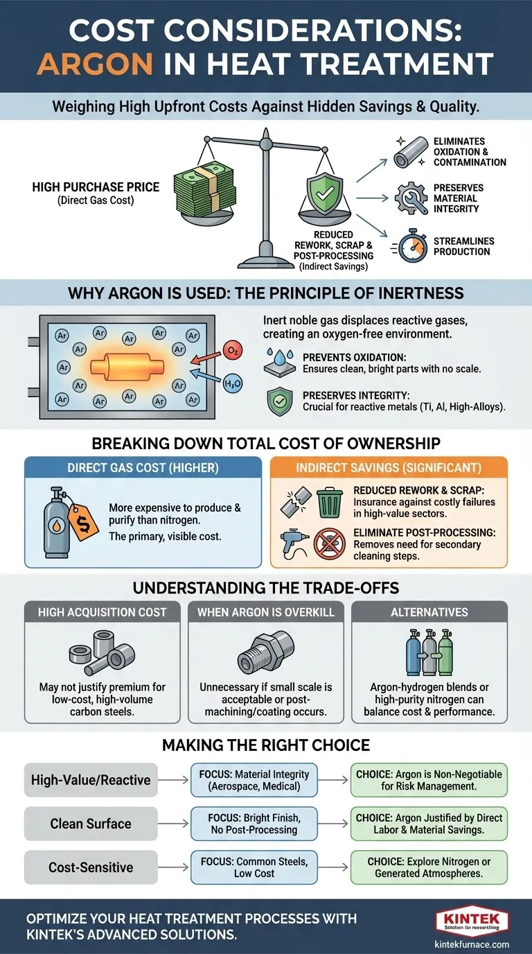 What are the cost considerations when using argon in heat treatment? Maximize Savings and Quality Visual Guide