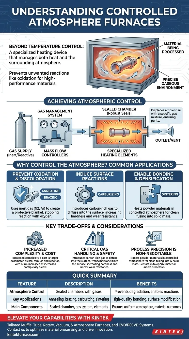 What is a controlled atmosphere furnace? Unlock Precise Material Processing with Gas Control Visual Guide