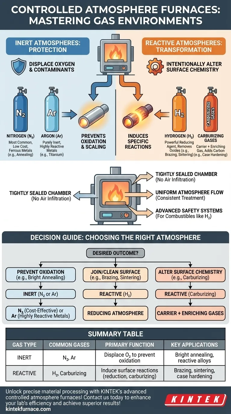 控气氛炉可以处理哪些类型的气体？掌握实验室中的惰性气体和反应性气体 图解指南