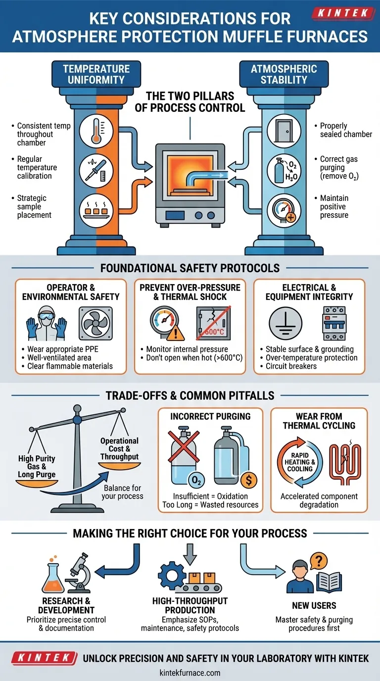 What are the key considerations when using an atmosphere protection muffle furnace? Ensure Safety and Precision for Your Lab Visual Guide