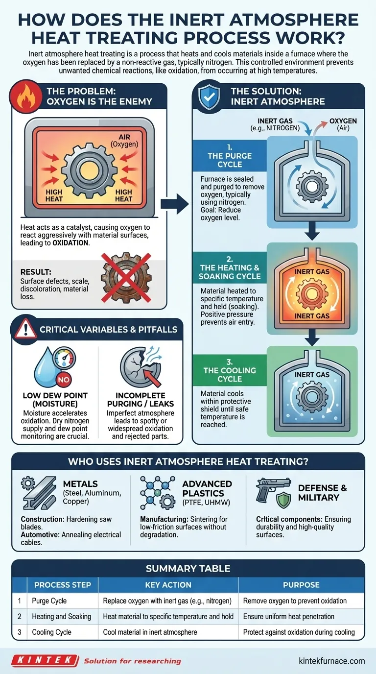 Come funziona il processo di trattamento termico in atmosfera inerte? Prevenire l'ossidazione per una qualità superiore del materiale Guida Visiva