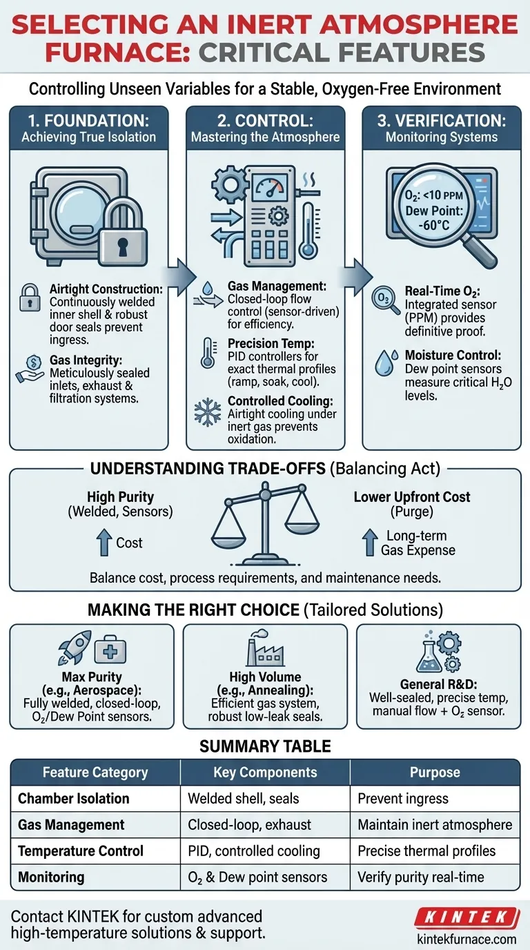 What features are important when selecting an inert atmosphere furnace or oven? Ensure Purity and Efficiency for Your Lab Visual Guide