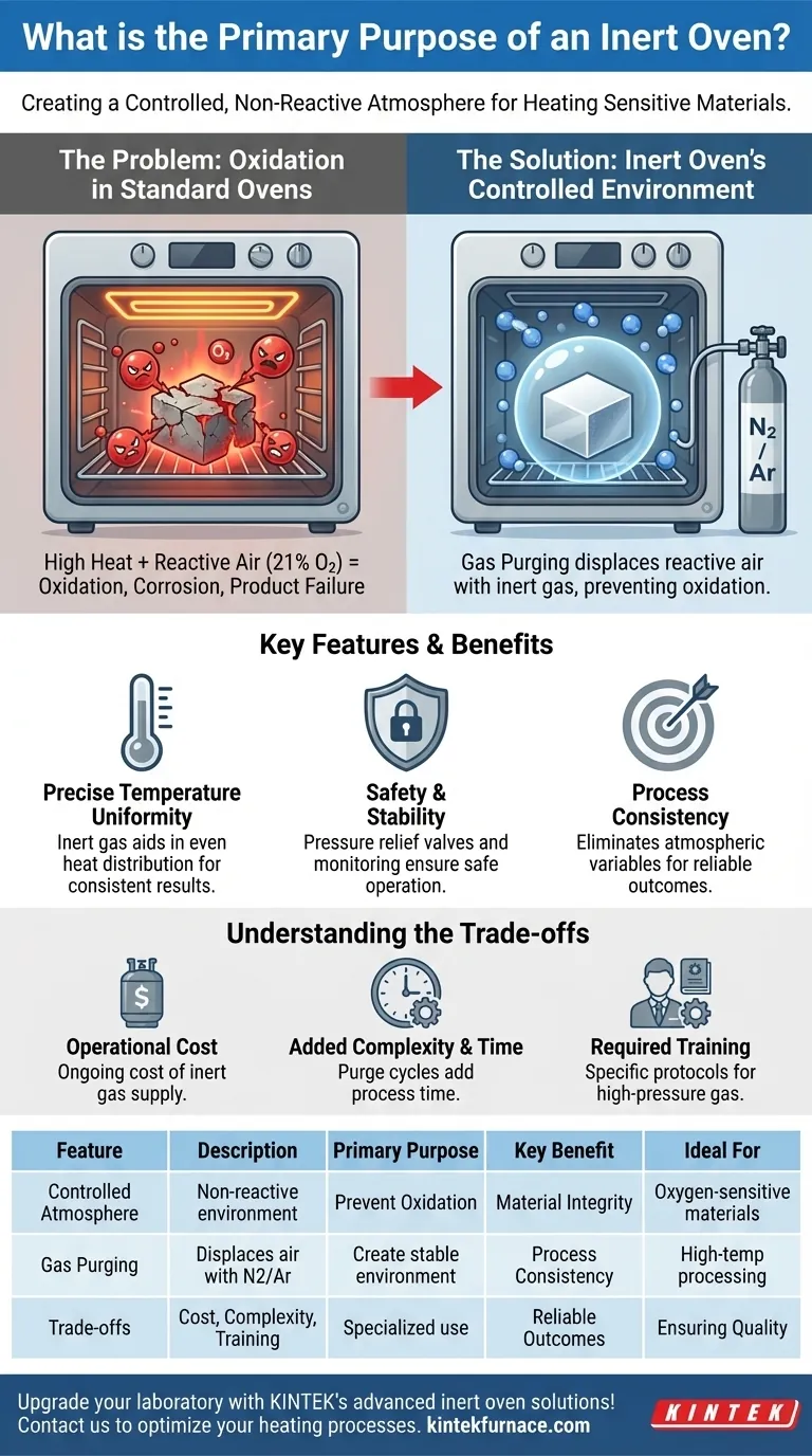 Qual é o objetivo principal de um forno inerte? Proteger Materiais da Oxidação no Aquecimento Guia Visual