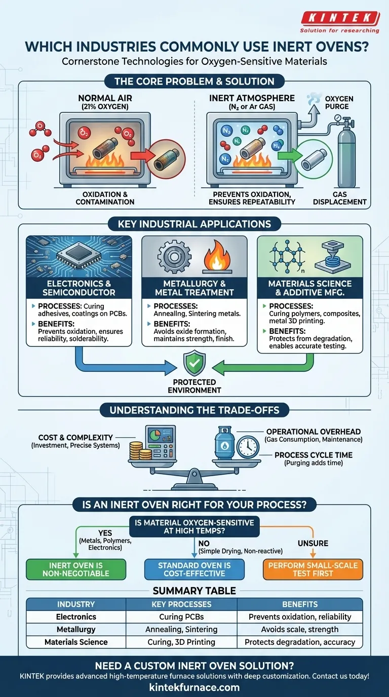 Which industries commonly use inert ovens? Essential for Electronics, Metallurgy, and Materials Science Visual Guide
