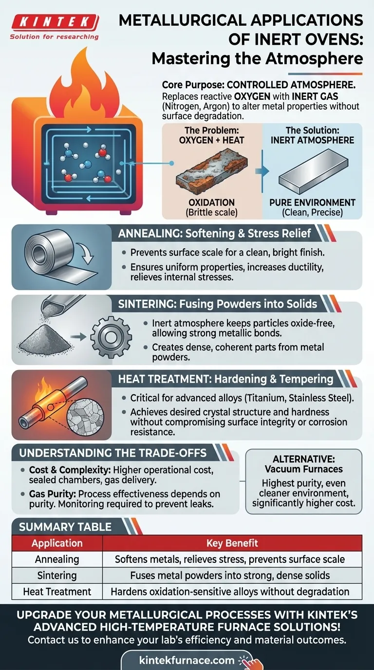 ما هي بعض تطبيقات الأفران الخاملة في علم المعادن؟ تعزيز خصائص المعادن بأمان دليل مرئي