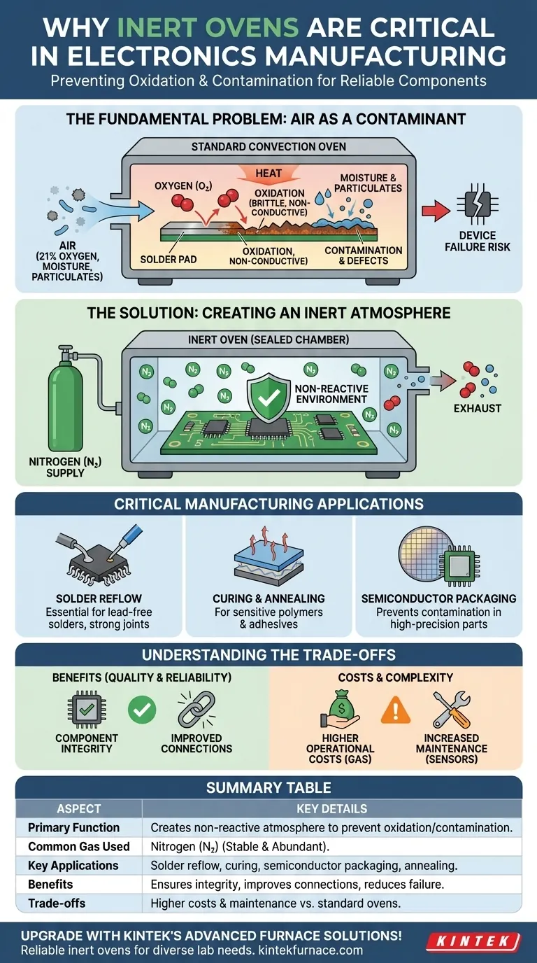 Warum sind Inertöfen in der Elektronikfertigung wichtig? Verhinderung von Oxidation und Steigerung der Komponentenzuverlässigkeit Visuelle Anleitung