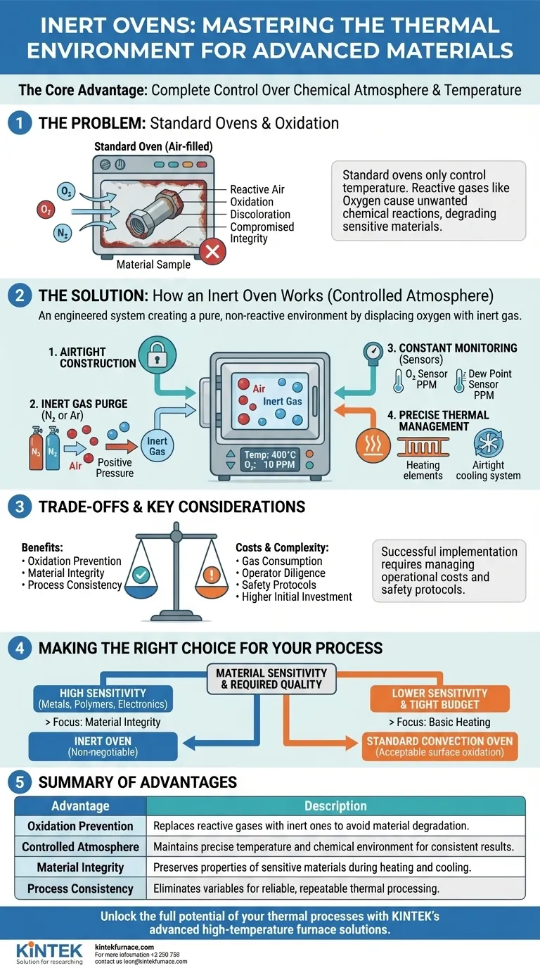What advantages does an inert oven provide? Achieve Precise Control for Sensitive Materials Visual Guide