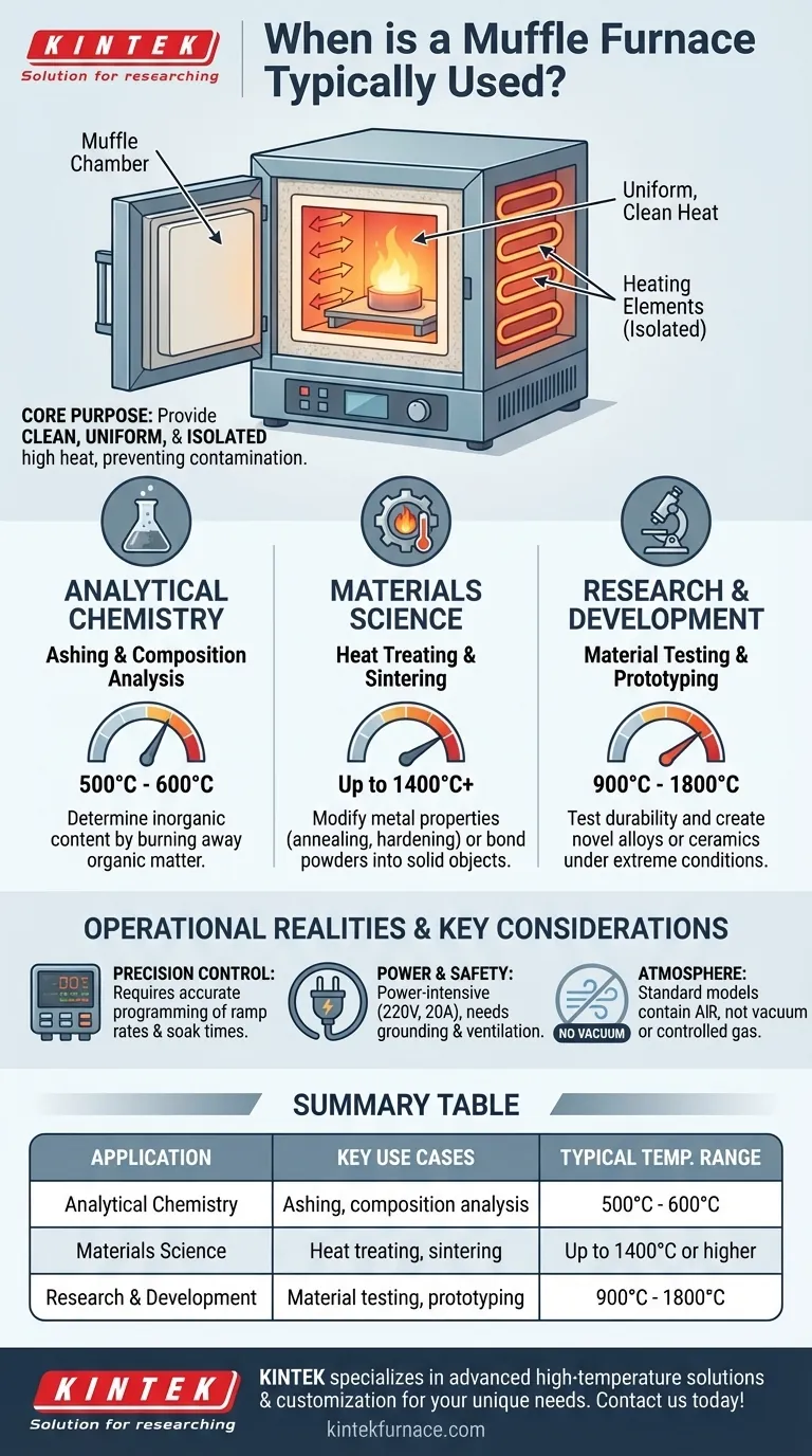Quando um forno mufla é tipicamente usado? Essencial para Processos Limpos e de Alta Temperatura Guia Visual