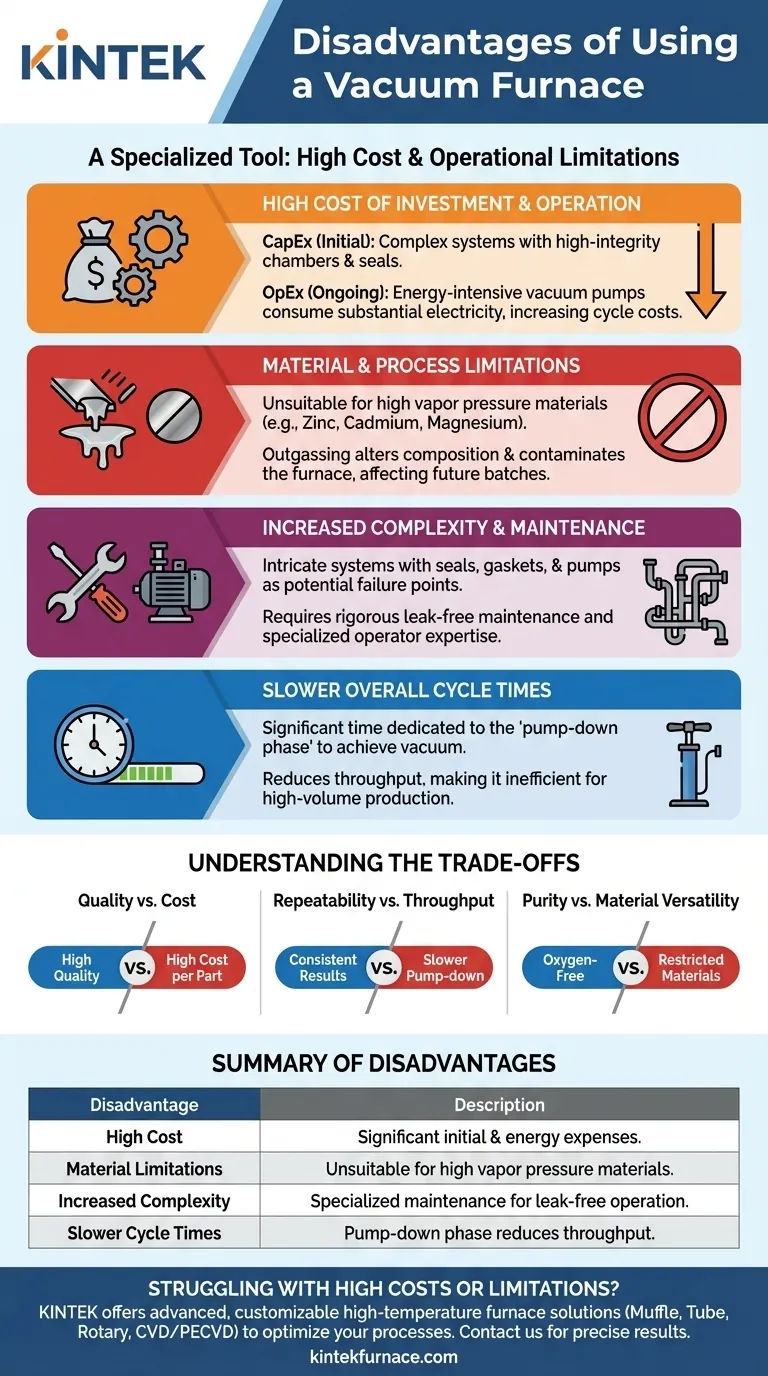 What are the disadvantages of using a vacuum furnace? High Costs, Material Limits, and More Visual Guide