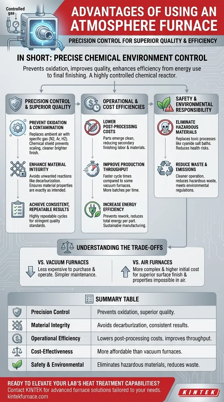 What are the advantages of using an atmosphere furnace? Achieve Precise Chemical Control for Superior Materials Visual Guide