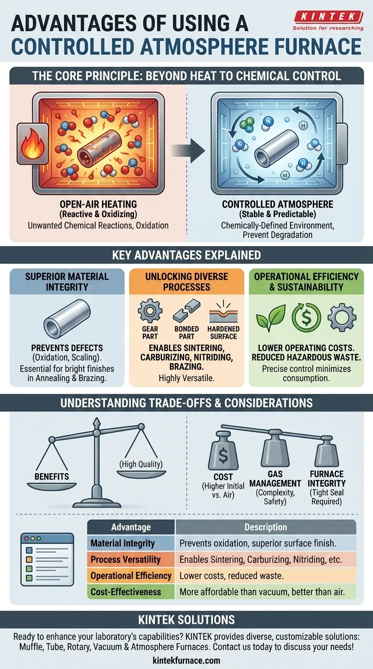 What are the advantages of using a controlled atmosphere furnace? Achieve Precise Material Processing and Quality Visual Guide