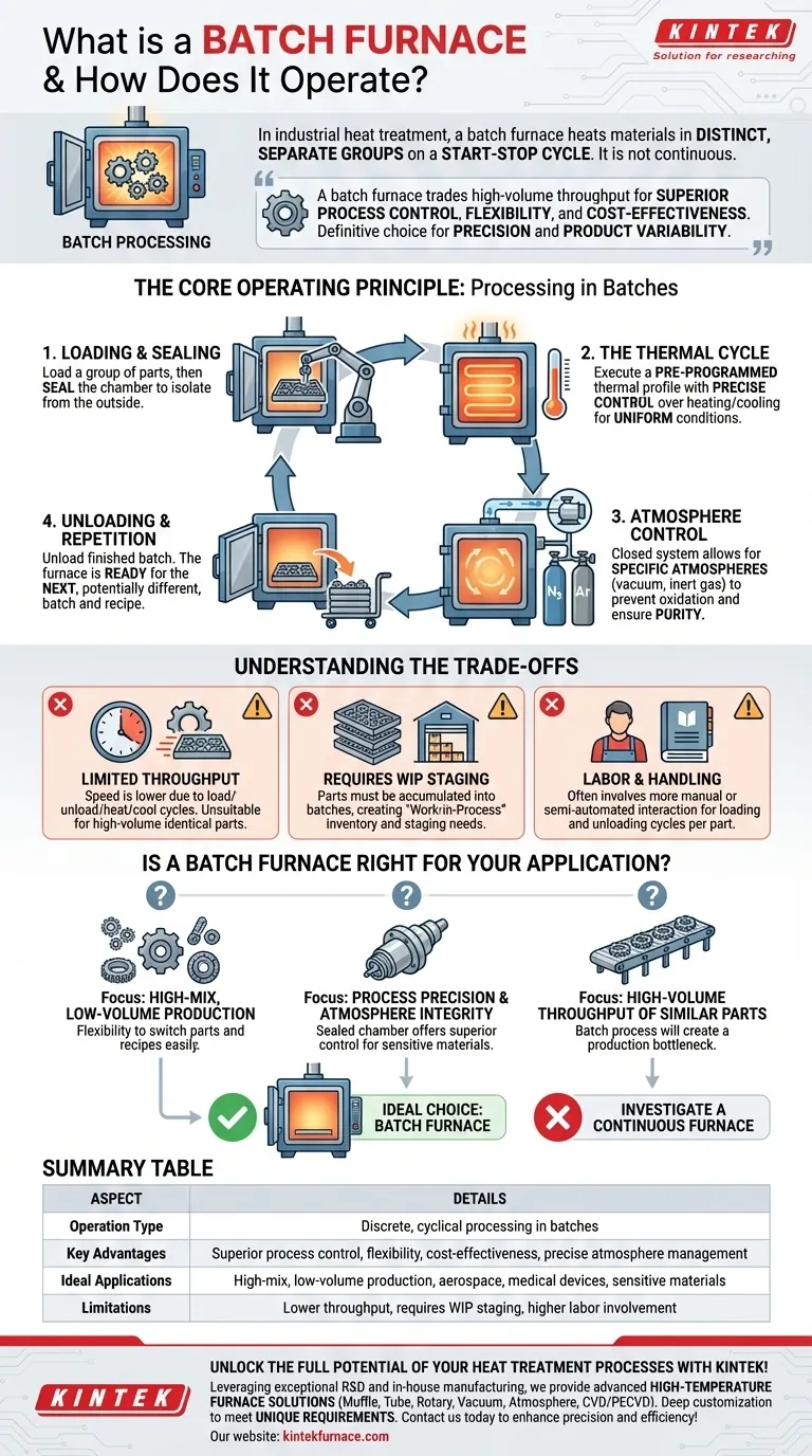 What is a batch furnace and how does it operate? Master Precision Heat Treatment for Diverse Applications Visual Guide