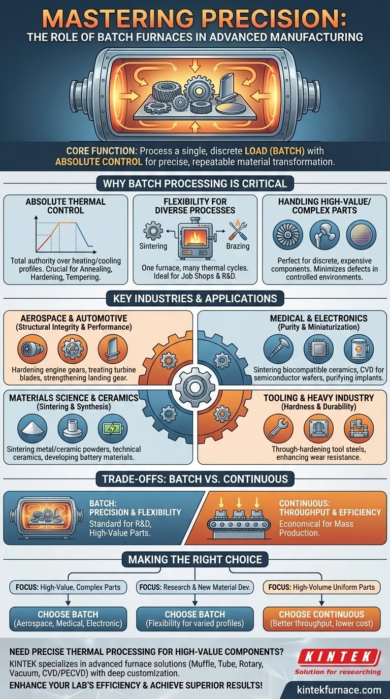 What industries commonly use batch furnaces? Essential for Aerospace, Medical, and Electronics Visual Guide