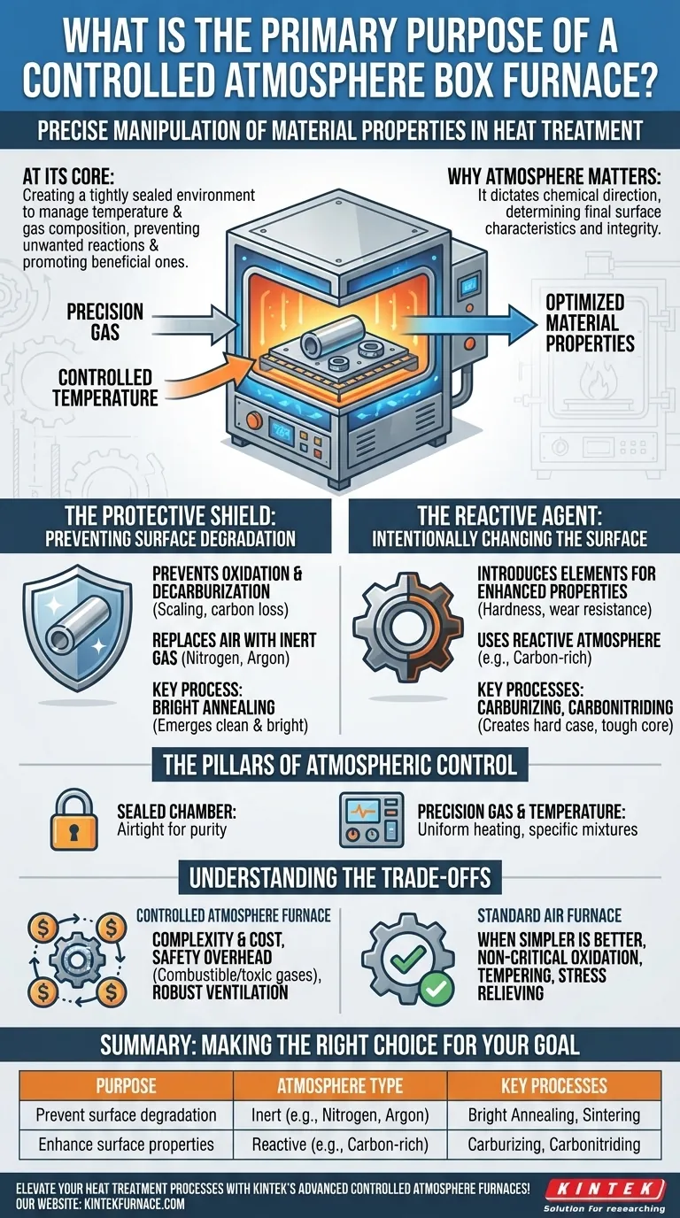 可控气氛箱式炉在热处理中的主要目的是什么？解锁精确的材料性能 图解指南