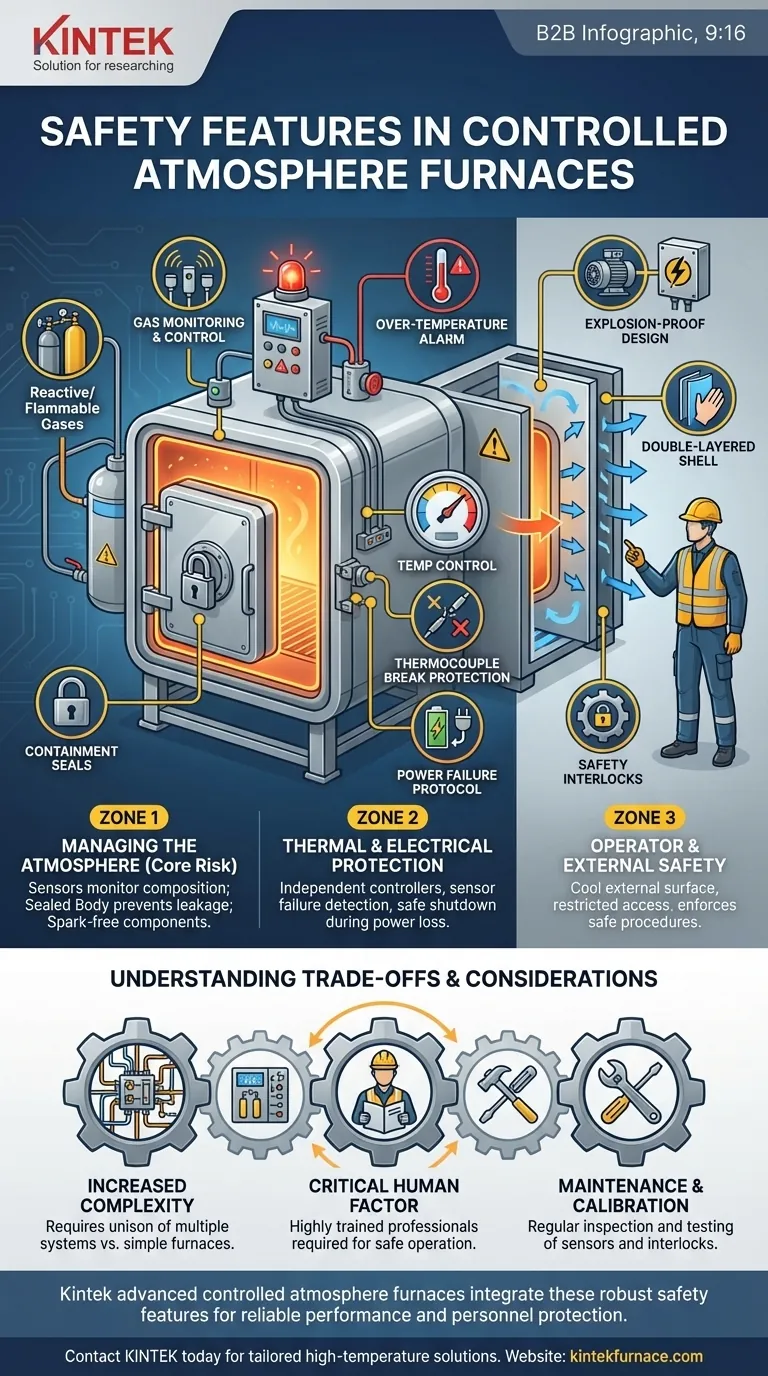 What safety features are typically included in controlled atmosphere furnaces? Ensure Safe Operation with Advanced Protection Visual Guide