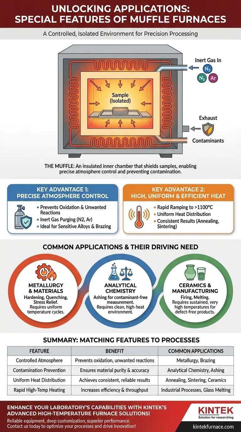 What special features make muffle furnaces suitable for certain applications? Discover High-Temperature Precision Solutions Visual Guide