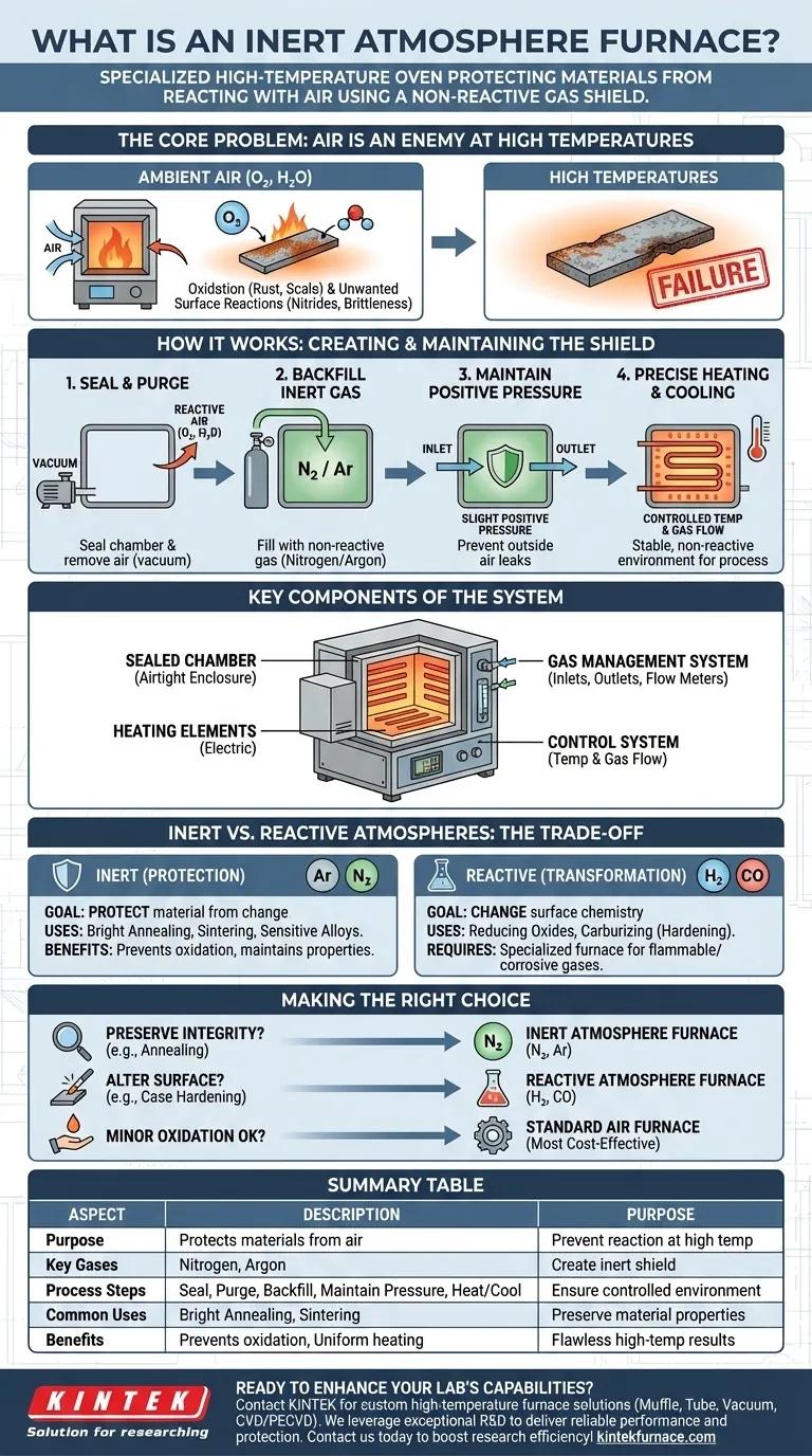 O que é um forno de atmosfera inerte? Proteja Materiais da Oxidação e Contaminação Guia Visual