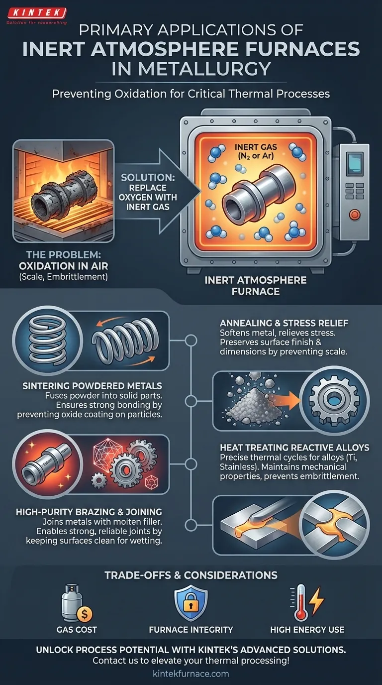 ما هي التطبيقات الأساسية لأفران الأجواء الخاملة في علم المعادن؟ تعزيز سلامة المواد وأدائها دليل مرئي