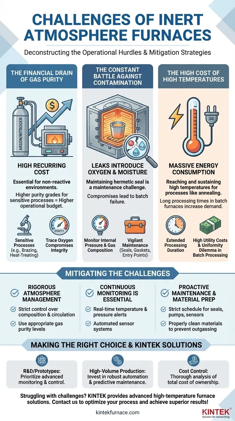 ما هي التحديات المرتبطة بأفران الغلاف الجوي الخامل؟ التغلب على التكاليف العالية والتعقيد دليل مرئي