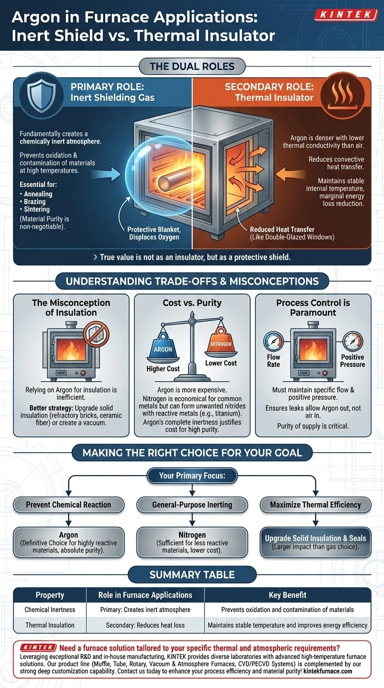 What are the thermal insulation properties of argon in furnace applications? Unlock Material Purity and Efficiency Visual Guide