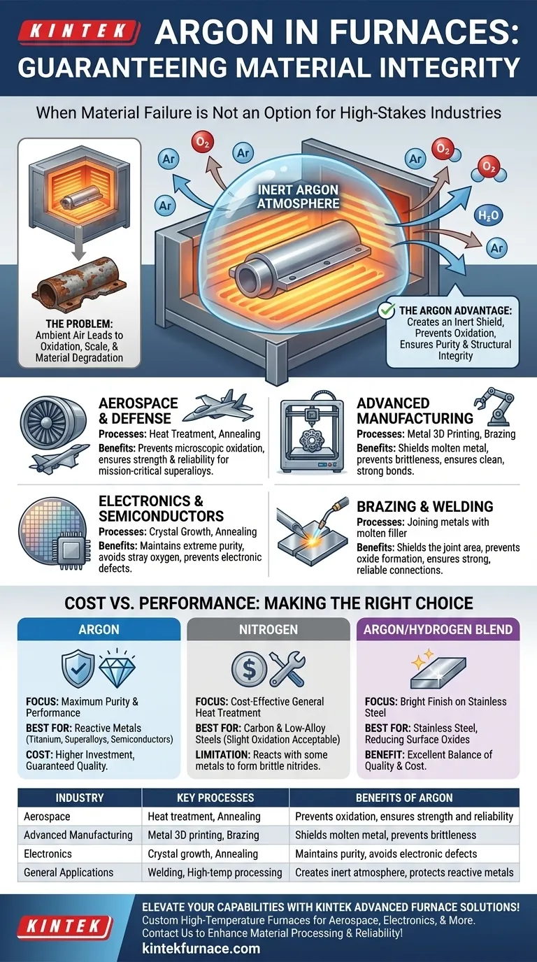 What industries benefit the most from using argon in furnaces? Ensure Material Integrity in High-Stakes Applications Visual Guide