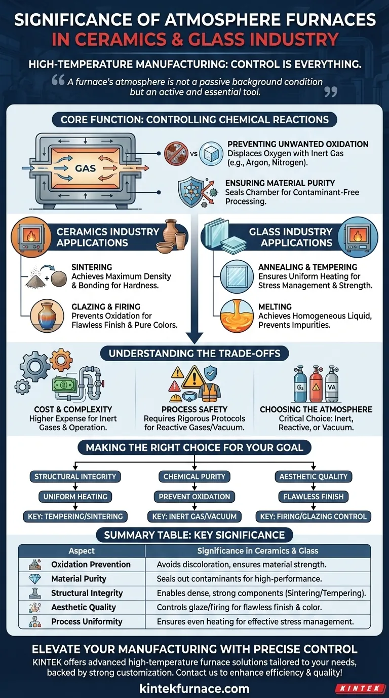 ما أهمية أفران الغلاف الجوي في صناعة السيراميك والزجاج؟ أطلق العنان للدقة في المعالجة بدرجات الحرارة العالية دليل مرئي