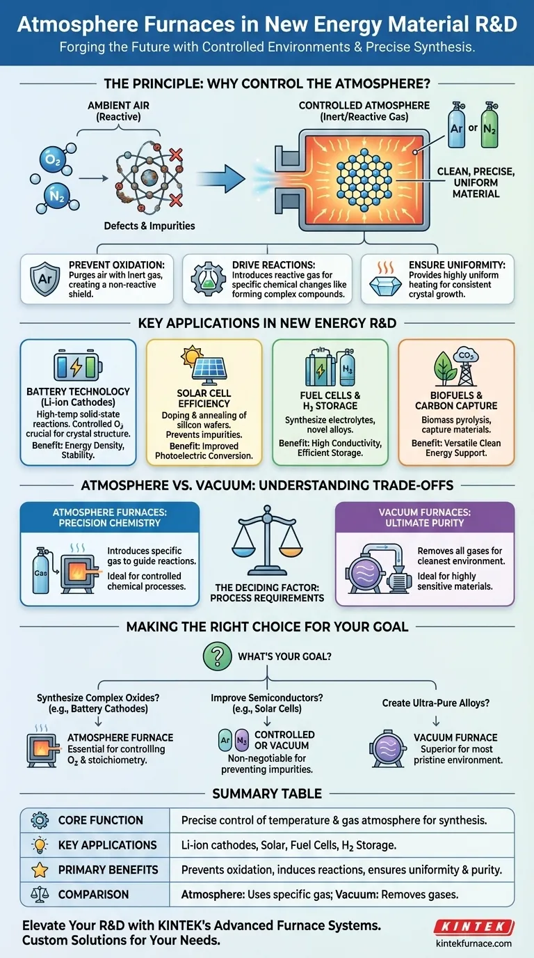 신재생 에너지 재료 R&D에서 분위기 로(Atmosphere Furnace)는 어떤 역할을 할까요? 배터리 및 태양 전지용 정밀 합금의 잠재력을 열어보세요 시각적 가이드