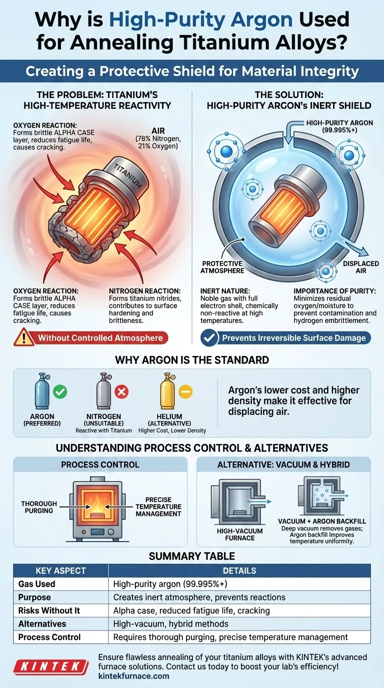 What is an example of gas used for annealing titanium alloys, and why? Discover the Essential Role of Argon for Superior Results Visual Guide