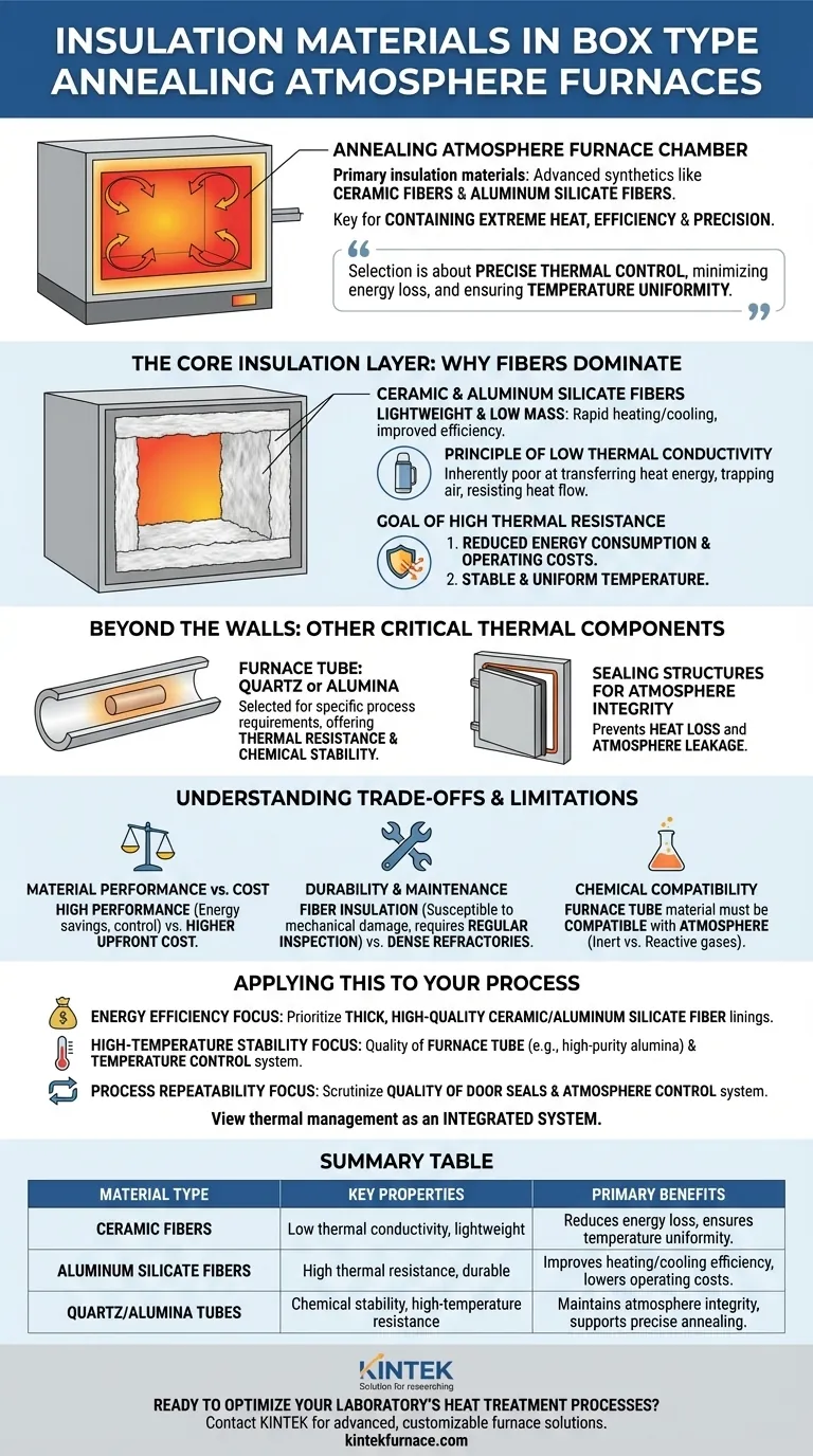 Quais materiais são usados para isolamento em fornos de recozimento a vácuo/atmosfera tipo caixa? Aumente a Eficiência e a Precisão Guia Visual