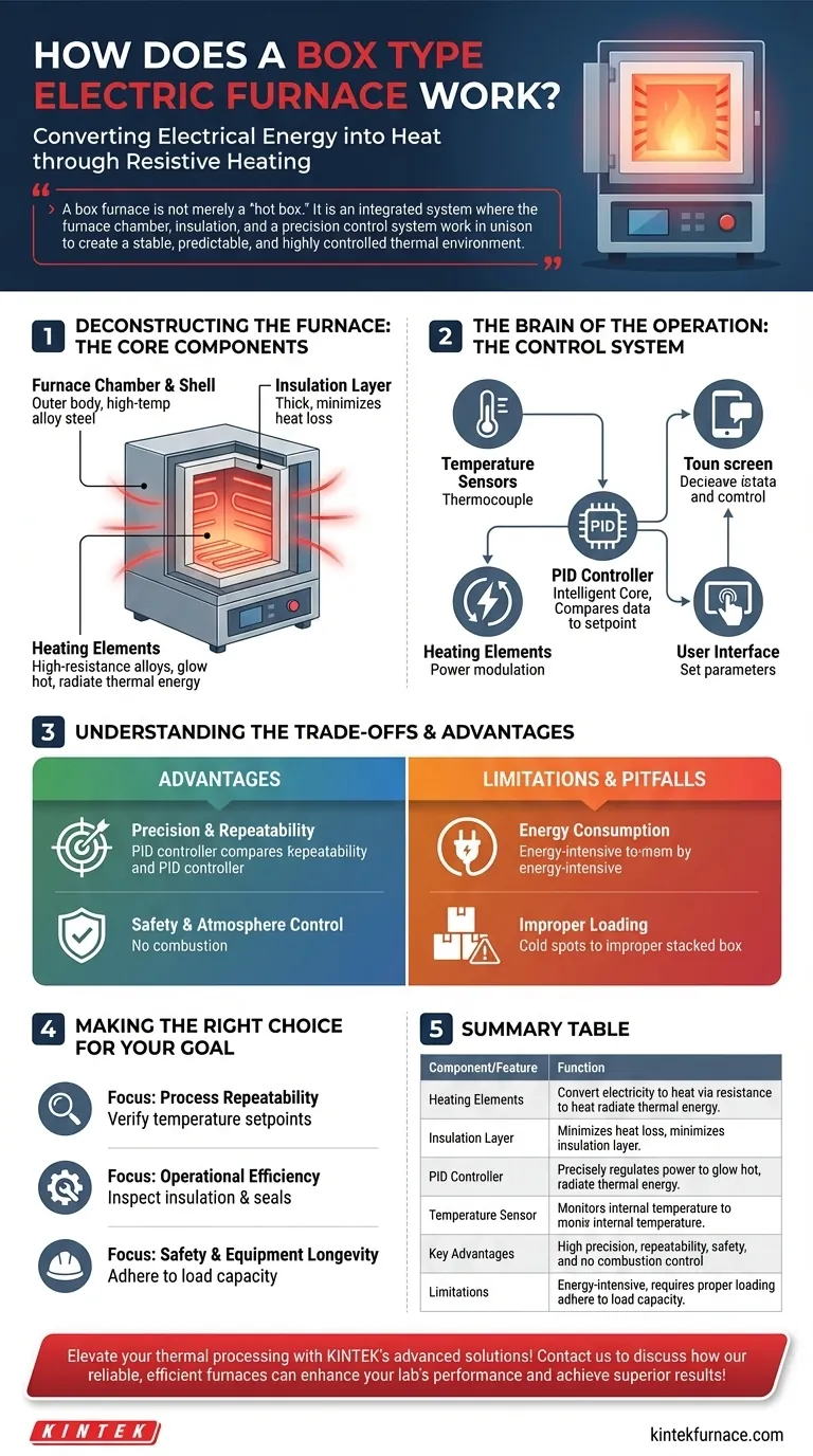 How does a box type electric furnace work? Master Precision Heating for Your Lab Visual Guide