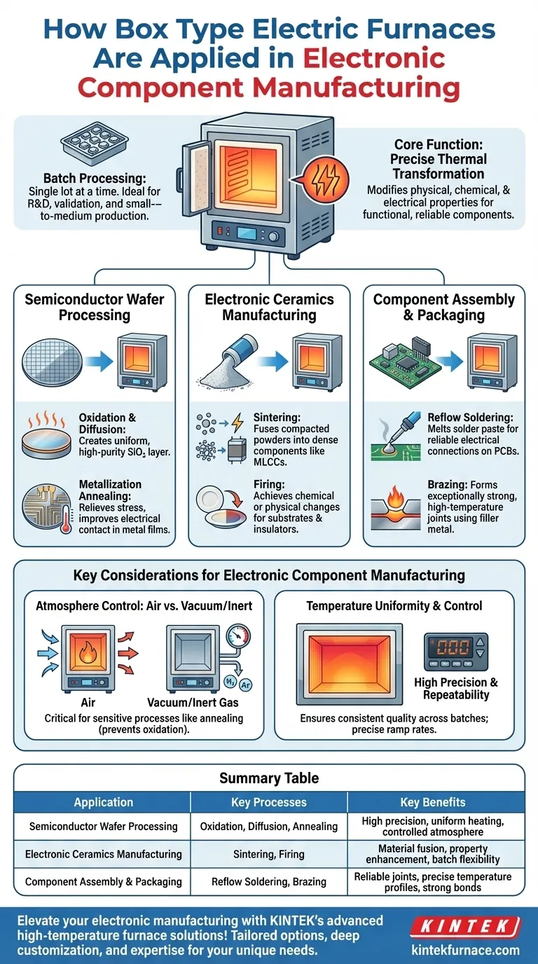 How are box type electric furnaces applied in electronic component manufacturing? Unlock Precision Thermal Processing Visual Guide