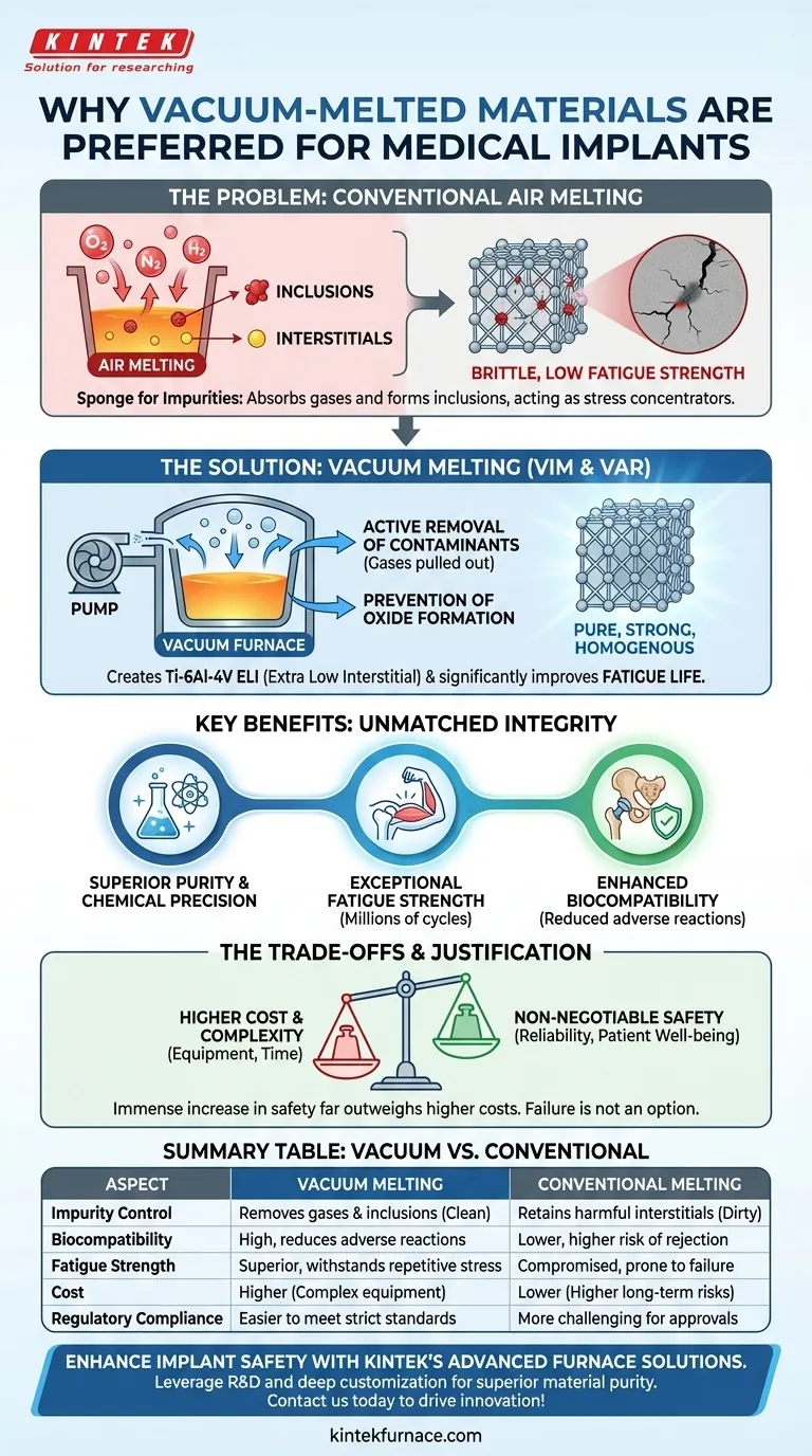 Why are vacuum-melted materials preferred for medical implants? Ensure Implant Purity and Longevity Visual Guide