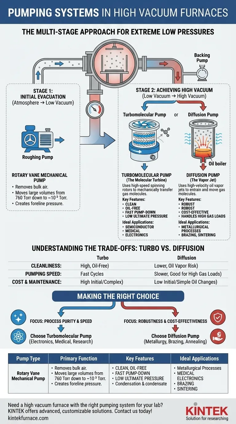 What type of pumping systems are used in high vacuum furnaces? Essential Guide for Clean and Efficient Processing Visual Guide