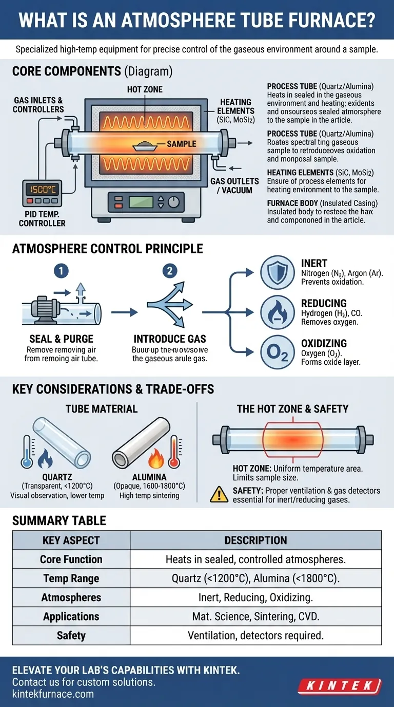 What is an atmosphere tube furnace? Unlock Precise High-Temperature Processing Visual Guide