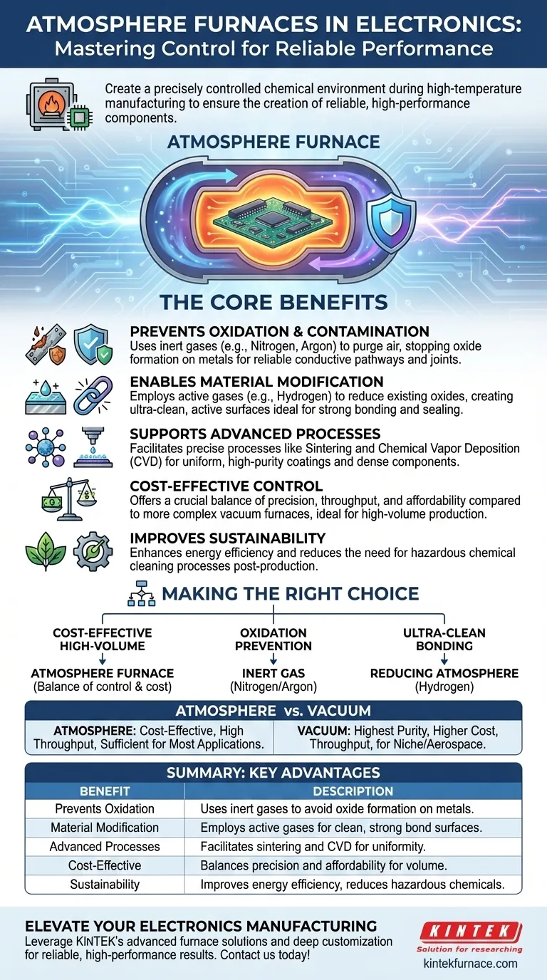 Quais são os benefícios de usar um forno de atmosfera na indústria eletrônica? Aumentar a Confiabilidade e o Desempenho dos Componentes Guia Visual