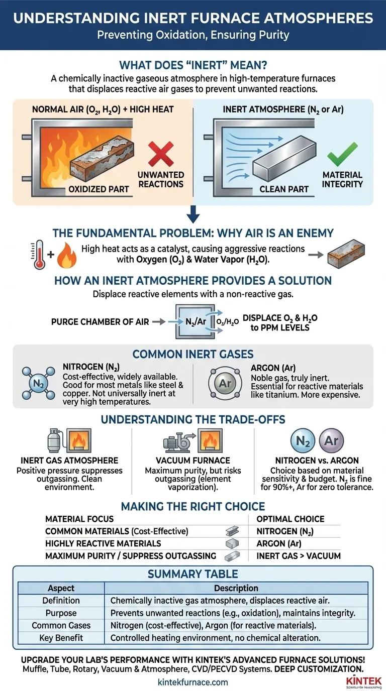 What does inert mean in furnace atmospheres? Protect materials from oxidation with inert gases. Visual Guide